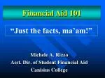 Michele A. Rizzo Asst. Dir. of Student Financial Aid Canisius College