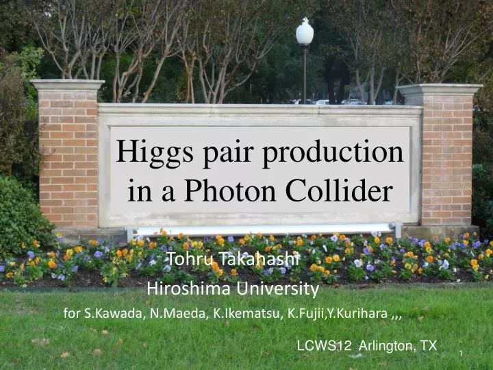 higgs pair production in a photon collider