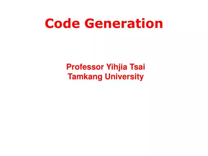 code generation