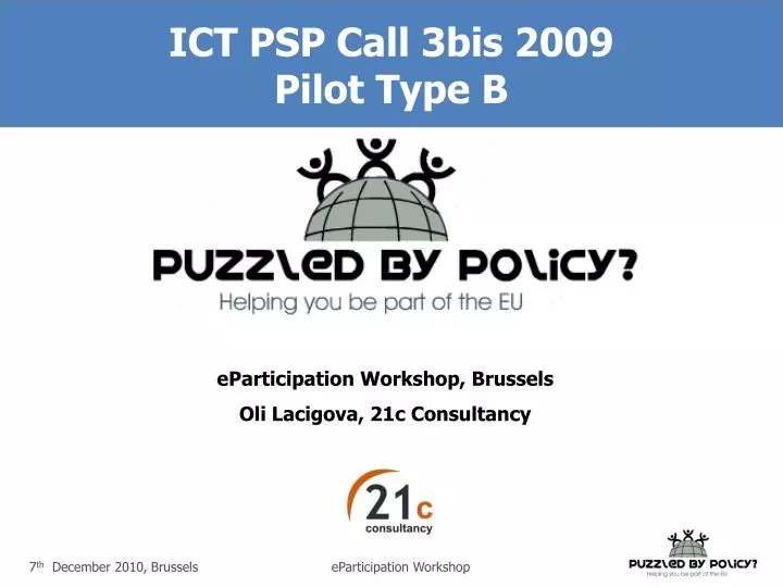 ict psp call 3bis 2009 pilot type b