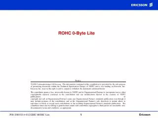 ROHC 0-Byte Lite