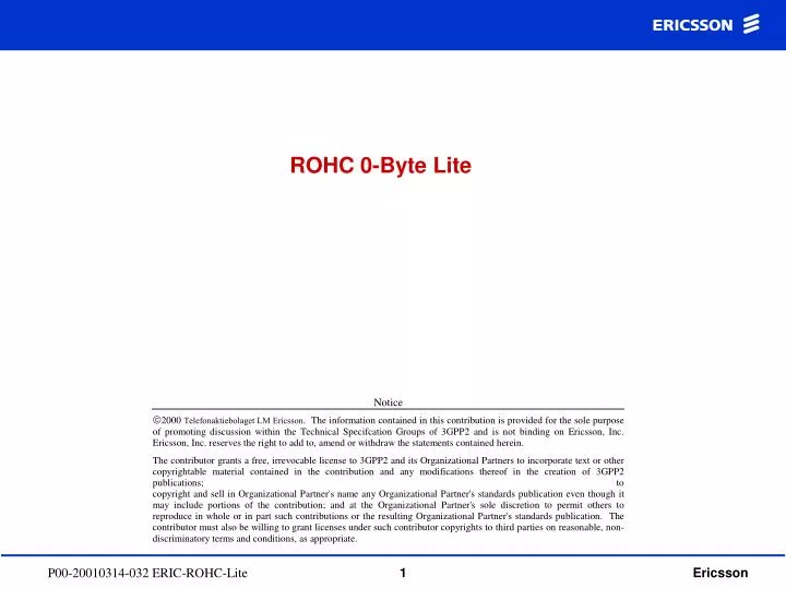 rohc 0 byte lite