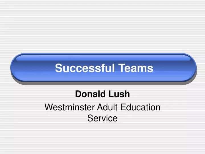 donald lush westminster adult education service