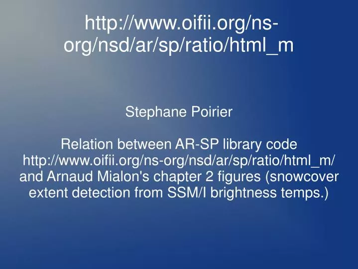 http www oifii org ns org nsd ar sp ratio html m