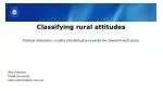 Rural Attitudes and Political Alienation: Examining Swedish Wolf Policy - slide 1