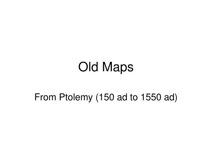 old maps