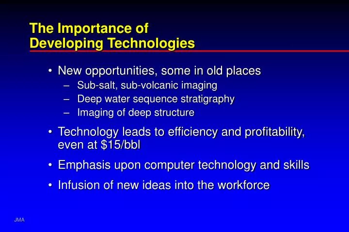 the importance of developing technologies