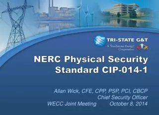 NERC Physical Security Standard CIP-014-1
