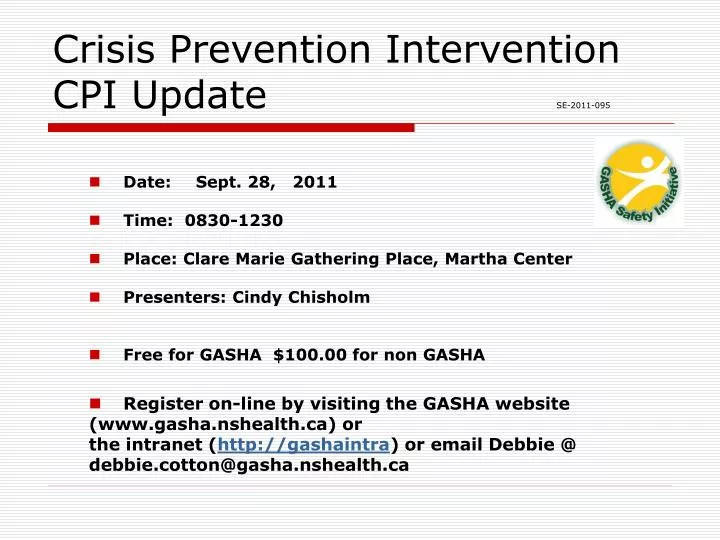 crisis prevention intervention cpi update se 2011 095