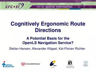 Cognitively Ergonomic Route Directions