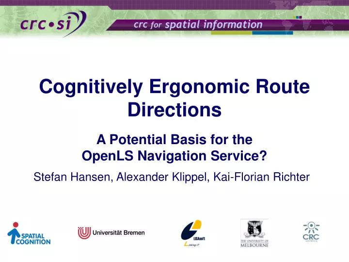 cognitively ergonomic route directions