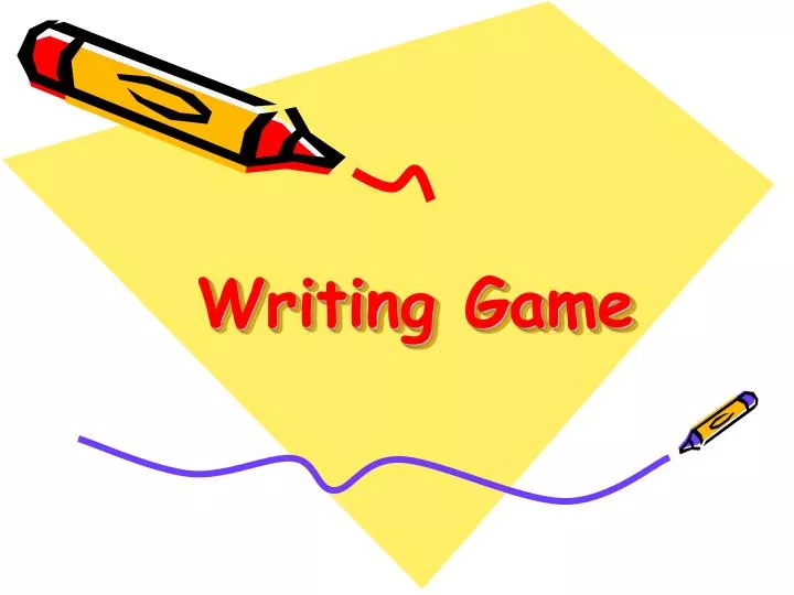 writing game