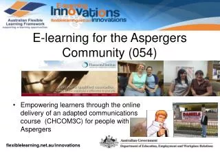 E-learning for the Aspergers Community (054)