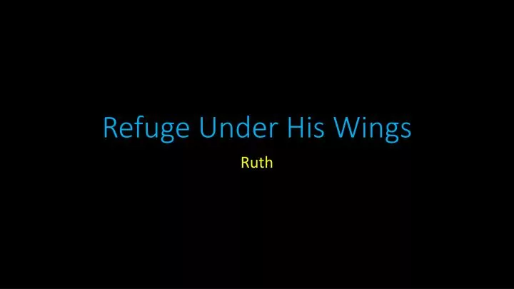 refuge under his wings