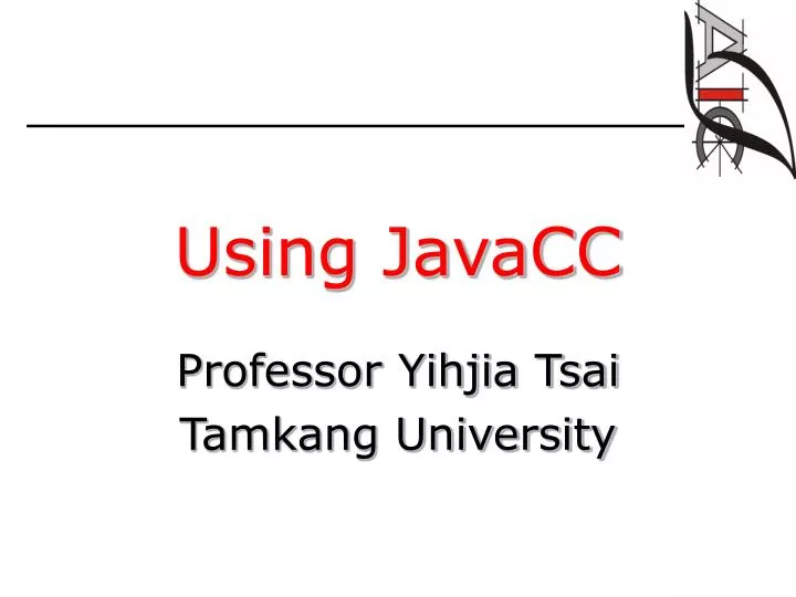 using javacc