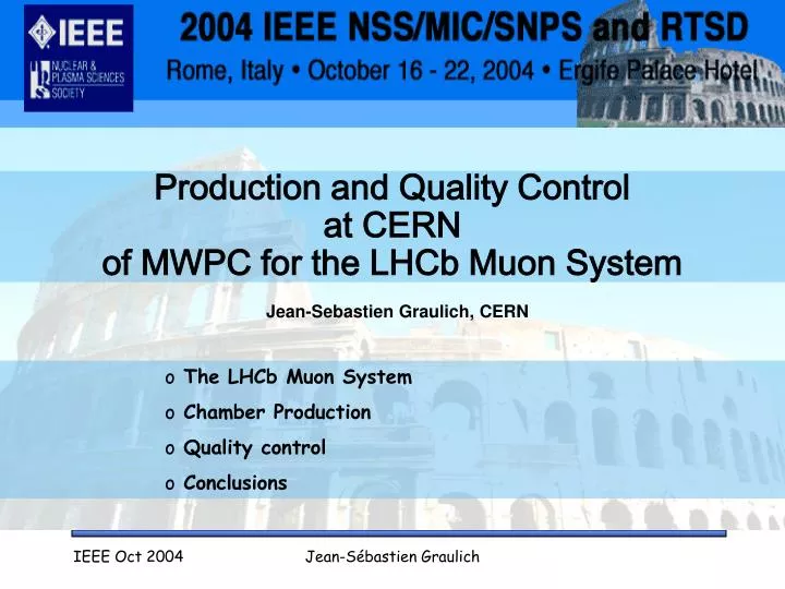 production and quality control at cern of mwpc for the lhcb muon system