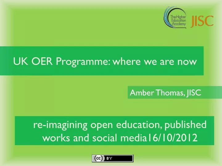 uk oer programme where we are now
