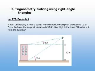 3. Trigonometry: Solving using right-angle triangles