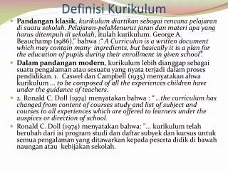 definisi kurikulum