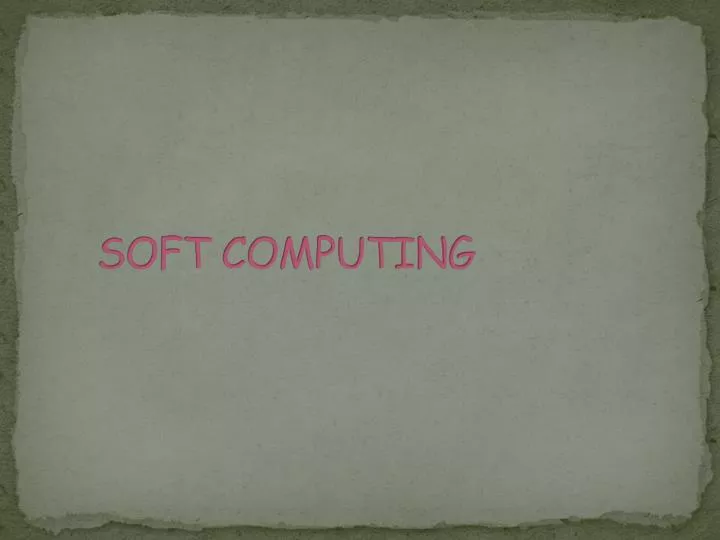 soft computing