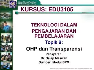 kursus edu3105