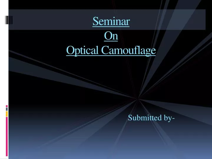 seminar on optical camouflage