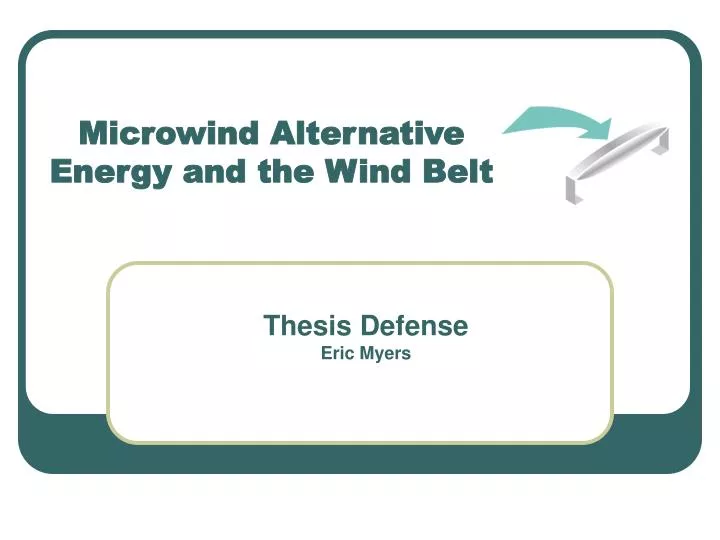 microwind alternative energy and the wind belt