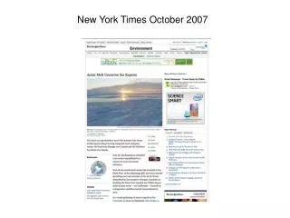 New York Times October 2007