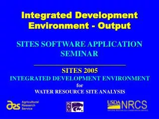 Integrated Development Environment - Output