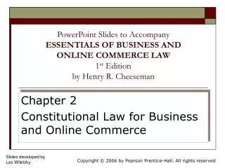 Chapter 2 Constitutional Law for Business and Online Commerce