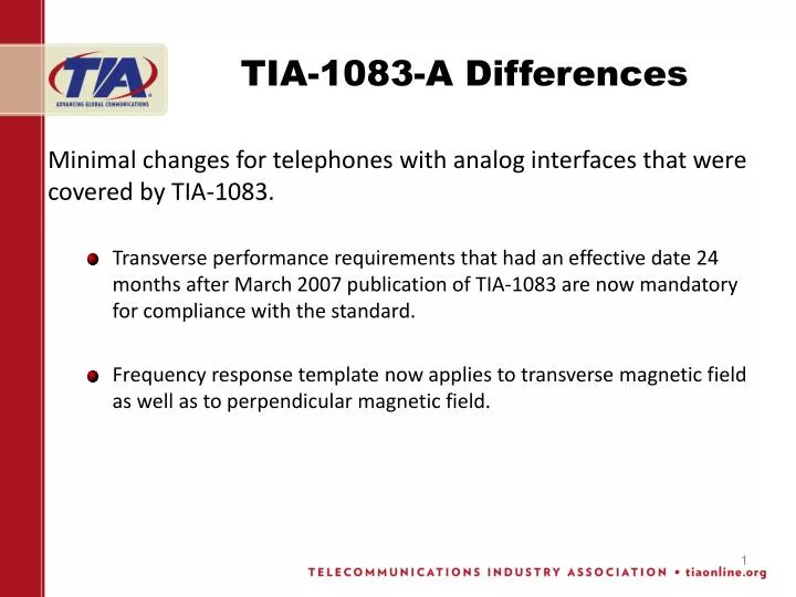 tia 1083 a differences