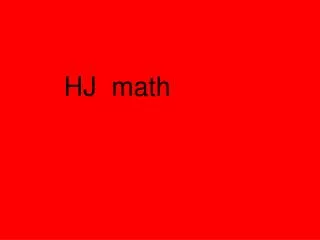 HJ math