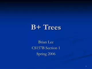 B+ Trees