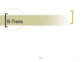 b trees