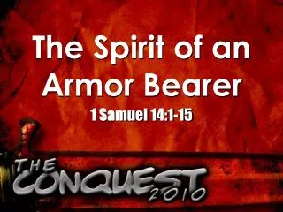 The Spirit of an Armor Bearer