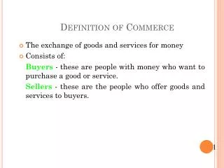Definition of Commerce