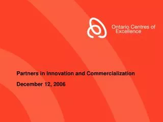 Partners in Innovation and Commercialization