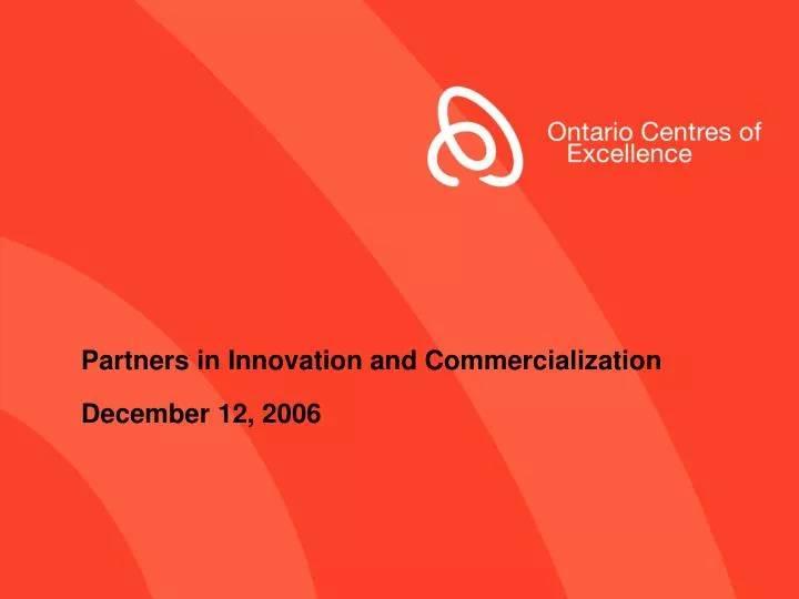 partners in innovation and commercialization