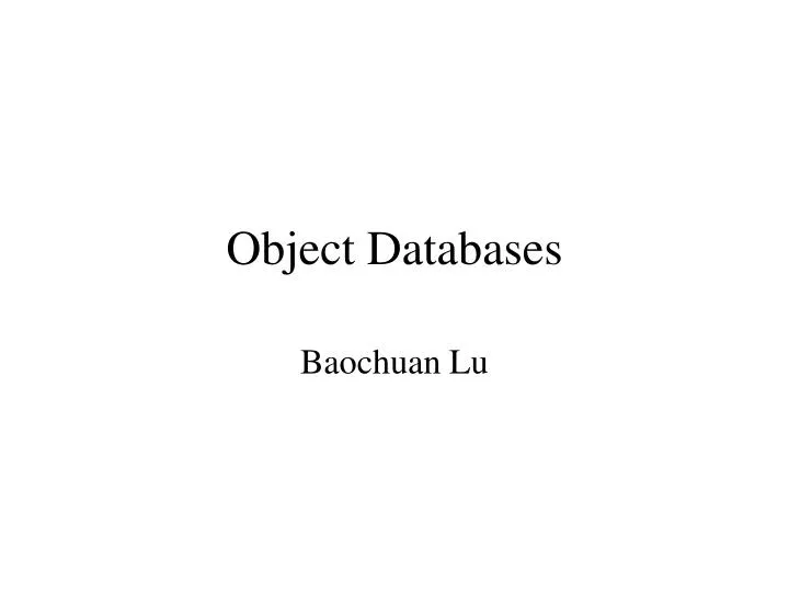 object databases