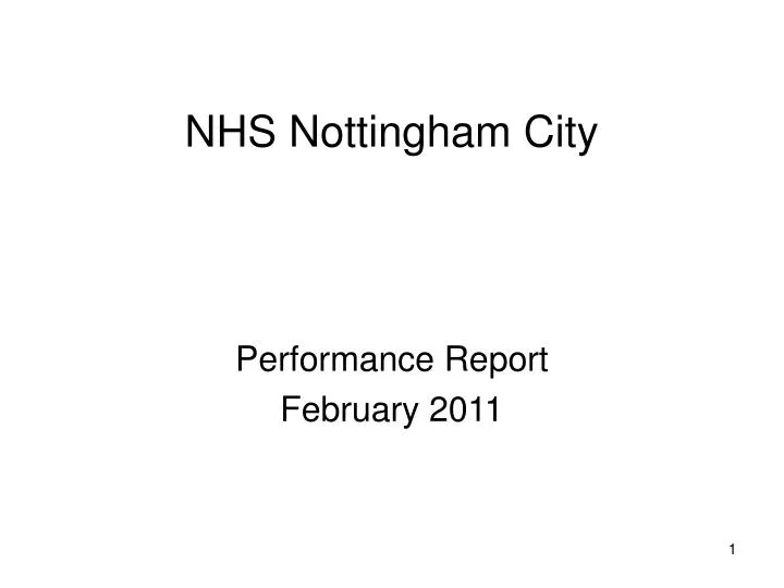 nhs nottingham city