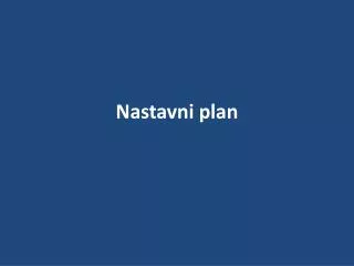 nastavni plan