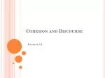 Cohesion and Discourse - slide 1