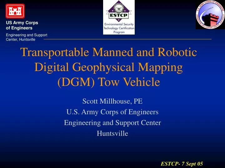 transportable manned and robotic digital geophysical mapping dgm tow vehicle