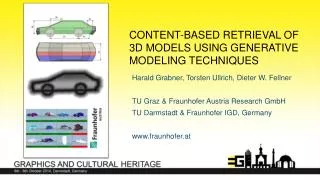 Content-based Retrieval of 3D Models using Generative Modeling Techniques