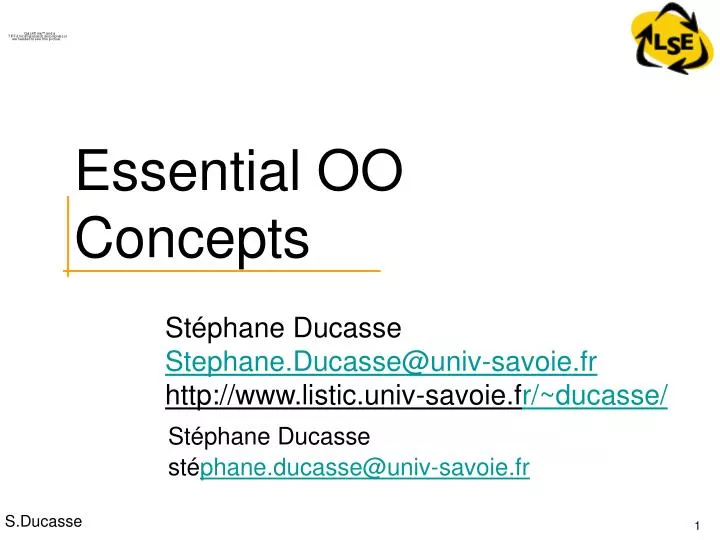 essential oo concepts