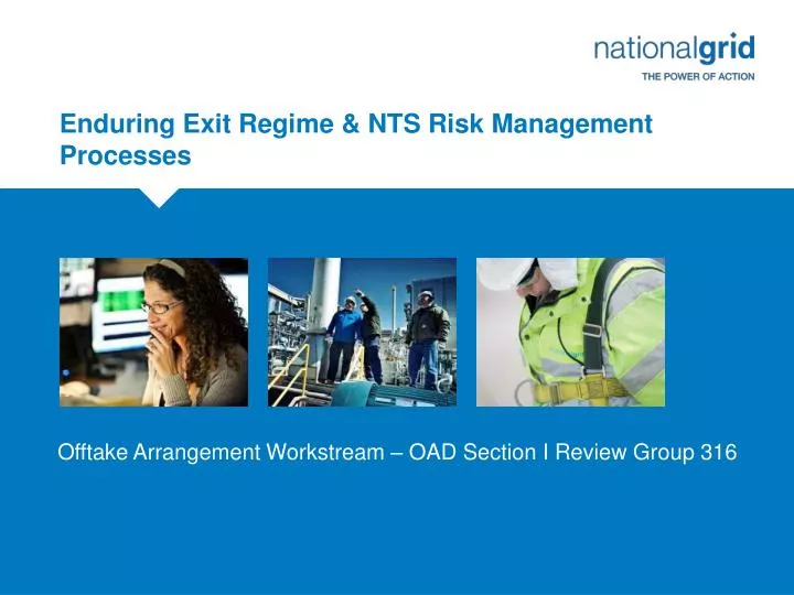 enduring exit regime nts risk management processes