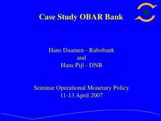 Case Study OBAR Bank