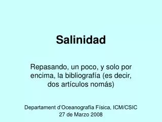 salinidad