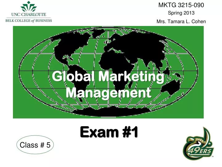 global marketing management exam 1