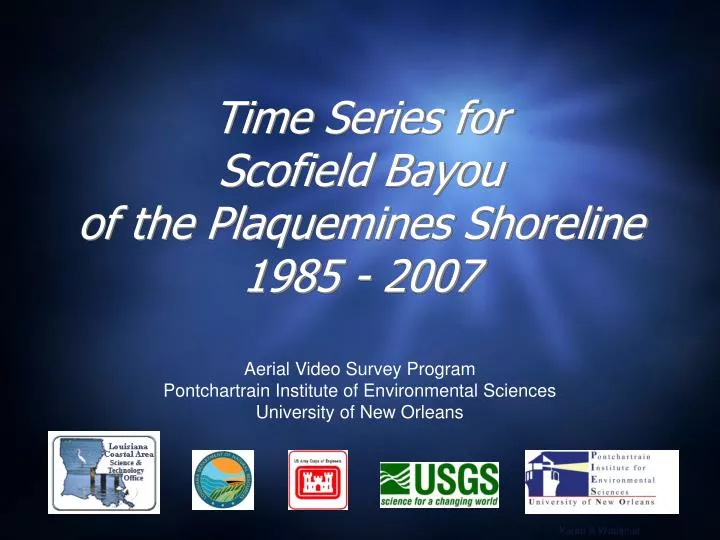 time series for scofield bayou of the plaquemines shoreline 1985 2007